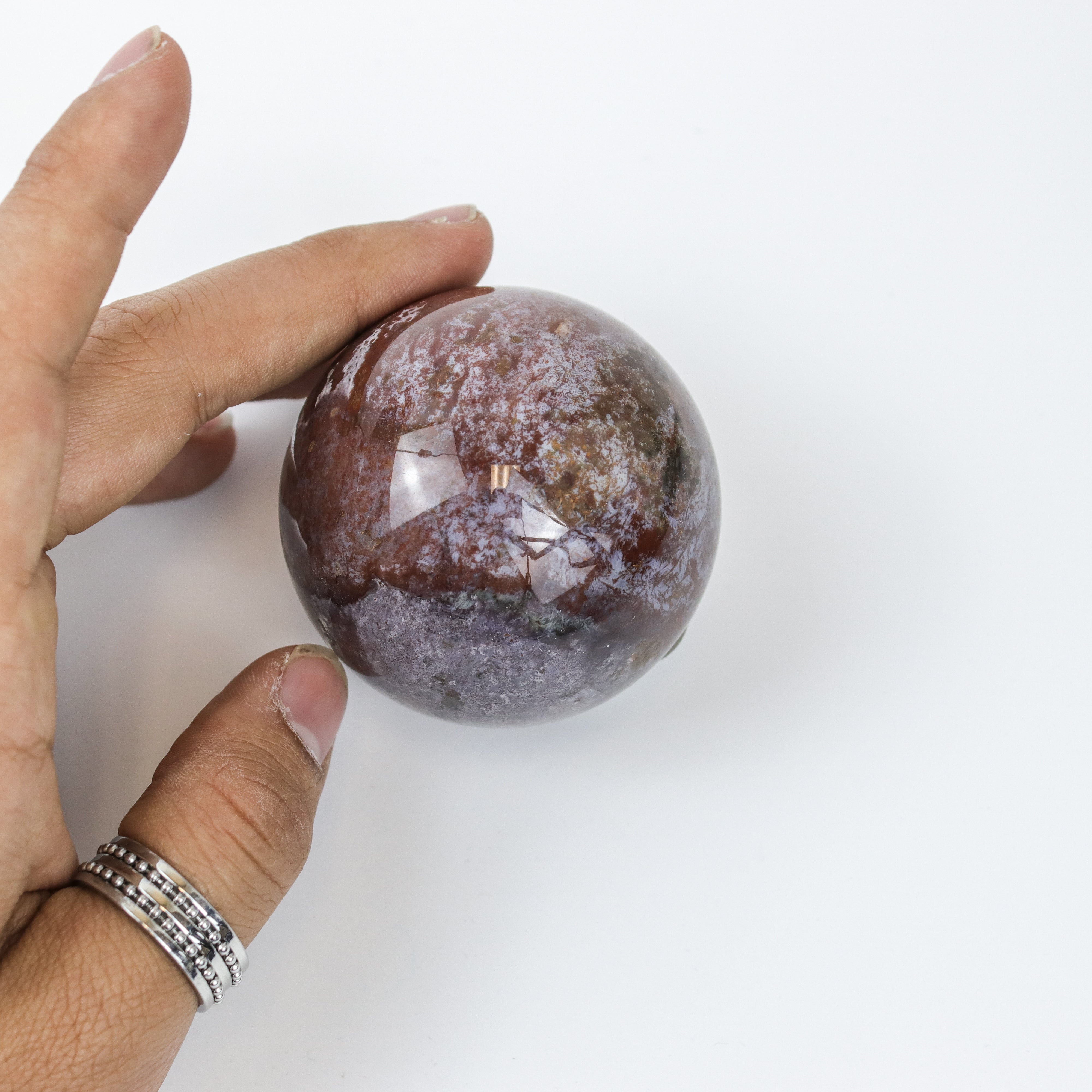 1.5 Inch Ocean Jasper Sphere $18