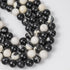 10mm Black And White Zebra Jasper Bead Strand