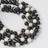 6mm Black and White Zebra Jasper Bead Strand