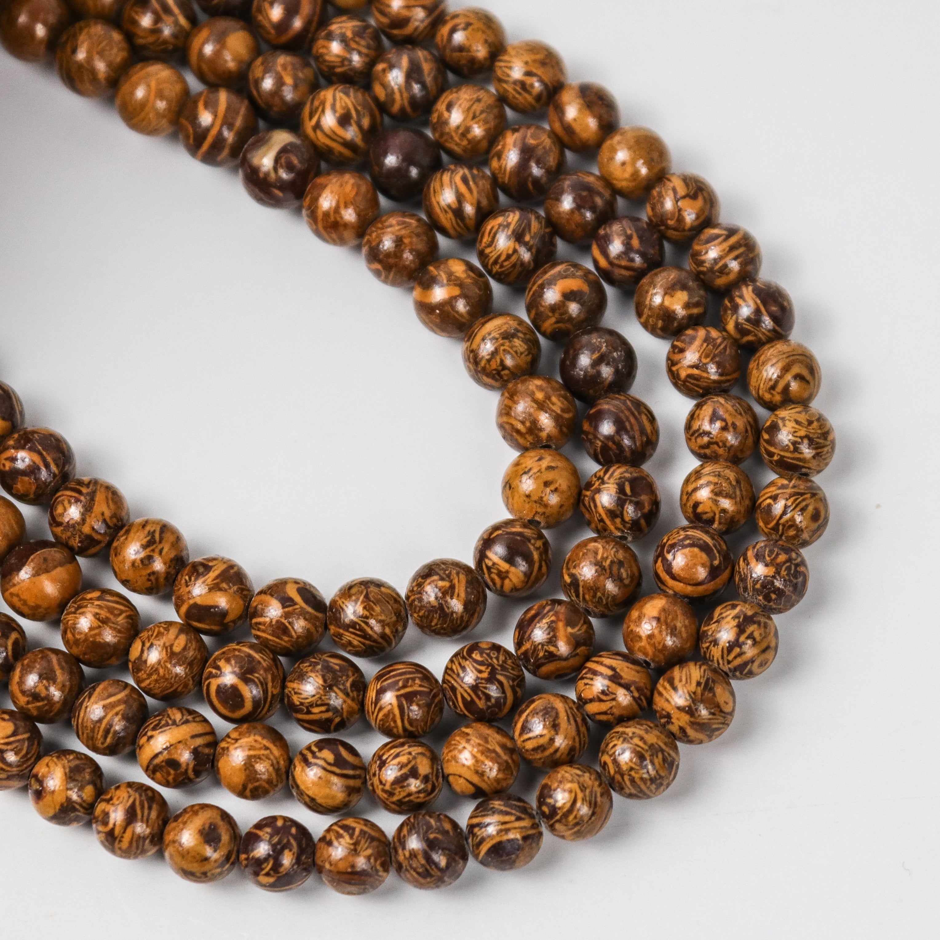 6mm Elephant Skin Jasper Bead Strand