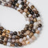 6mm Grey Dyed Banded Agate Bead Strand $7.00