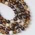 8mm Brown Dyed Banded Agate Bead Strand $7.50