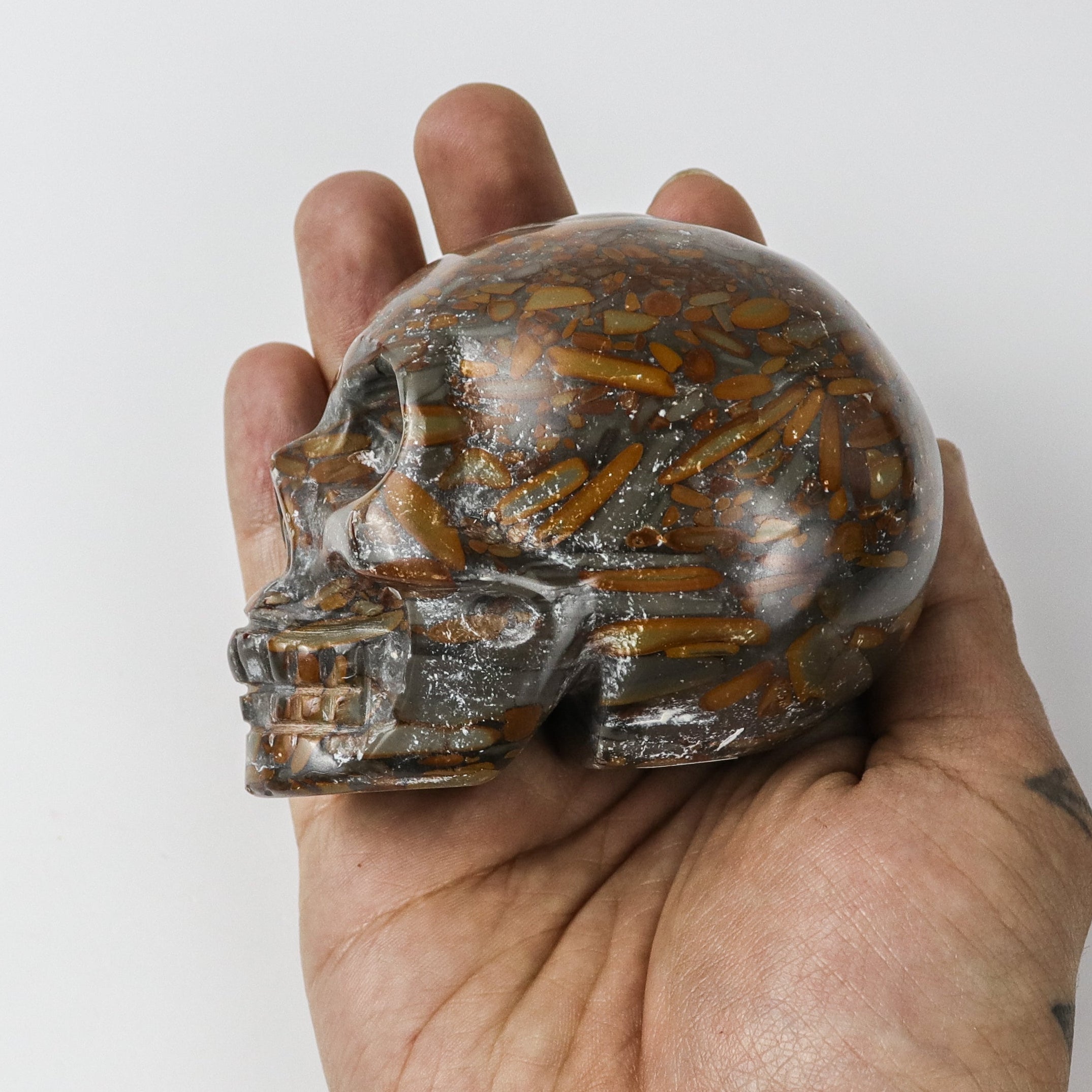 3.5 Inch Brecciated Jasper Skull $36