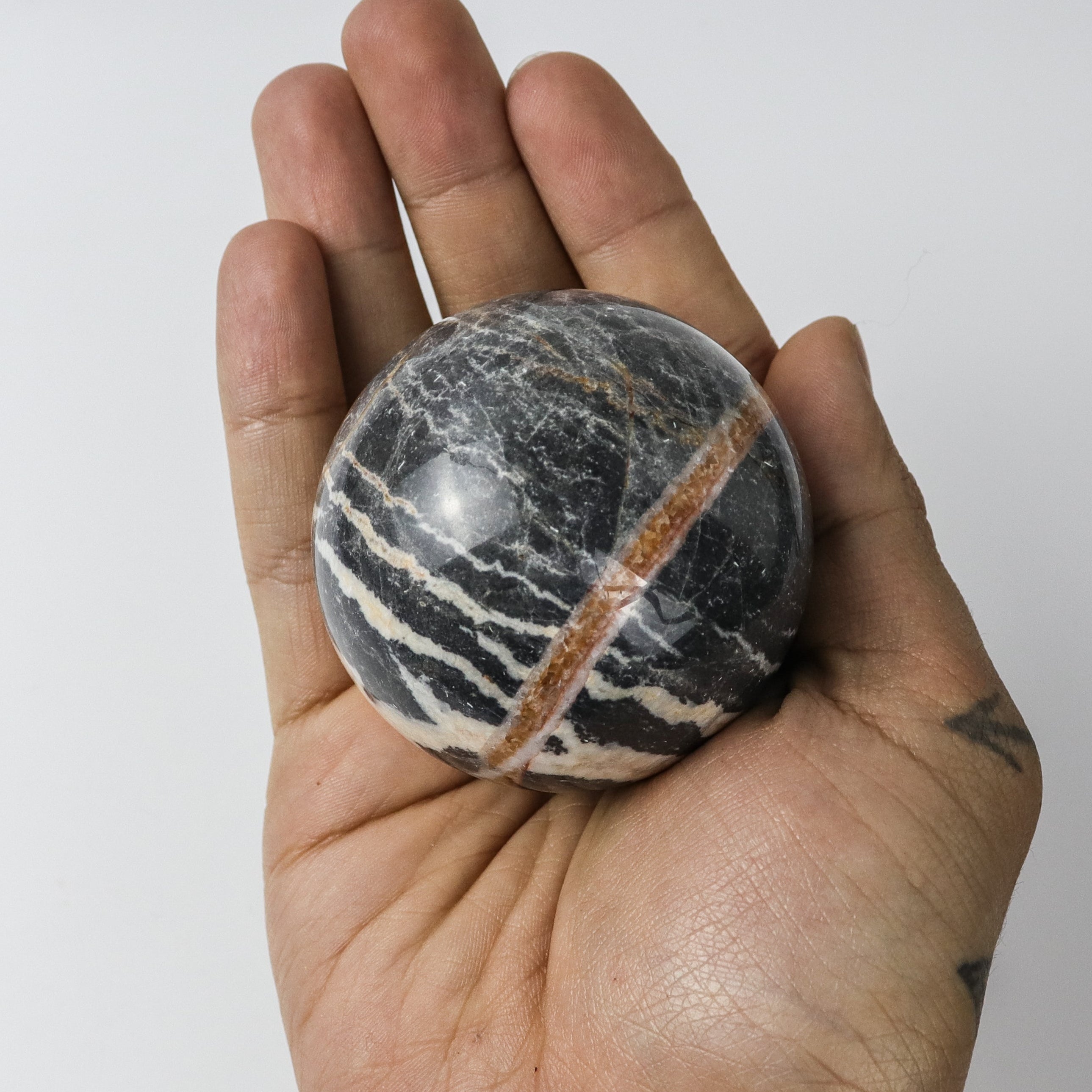 1.5 Inch Jasper Quartz Calcite Sphere $15