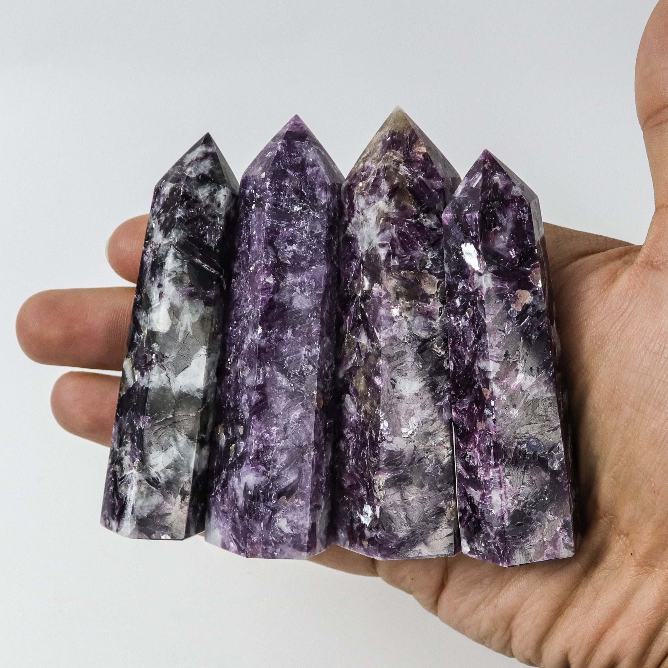 3-3.5 Inch HQ Purple Mica Tower $7