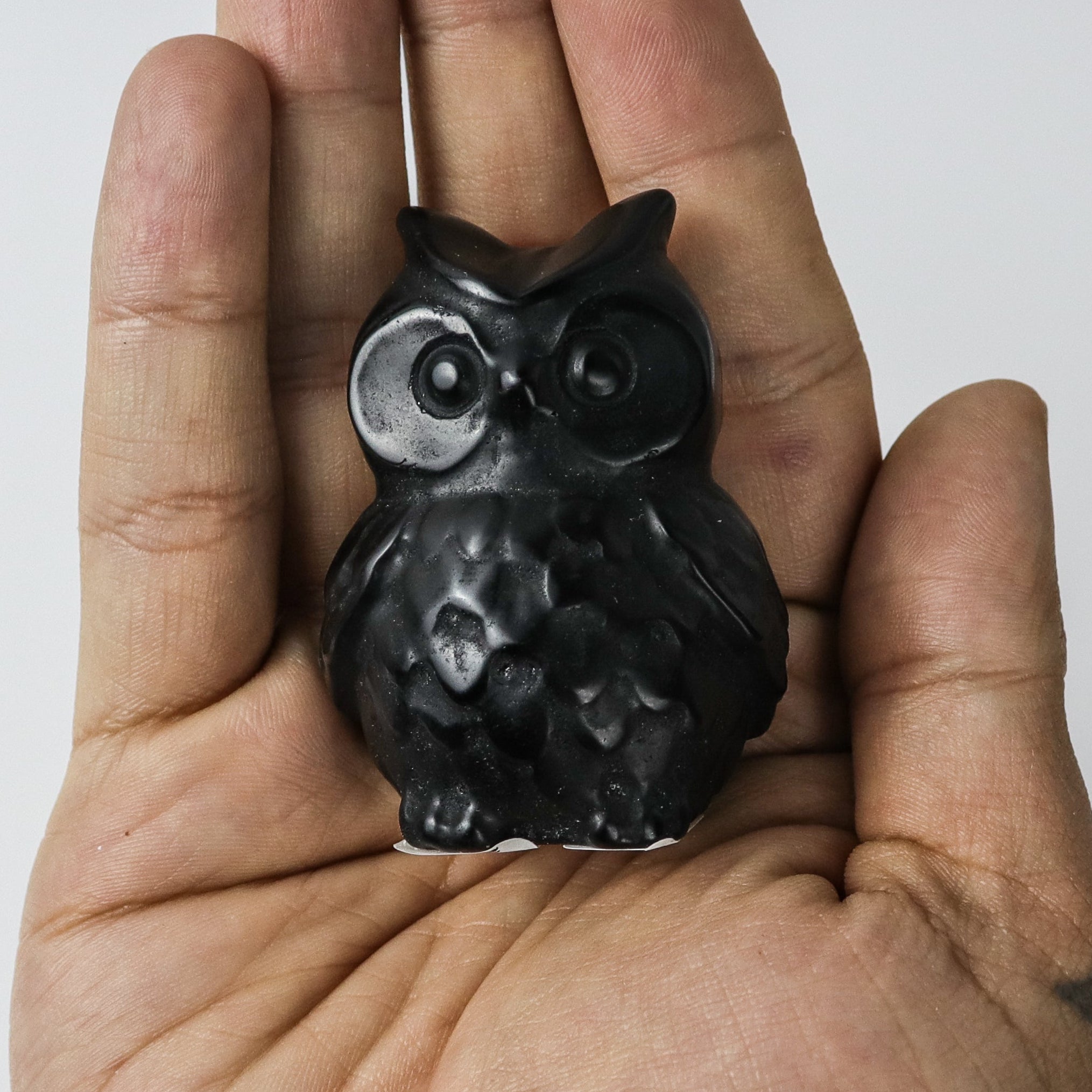 2 Inch Obsidian Owl $22
