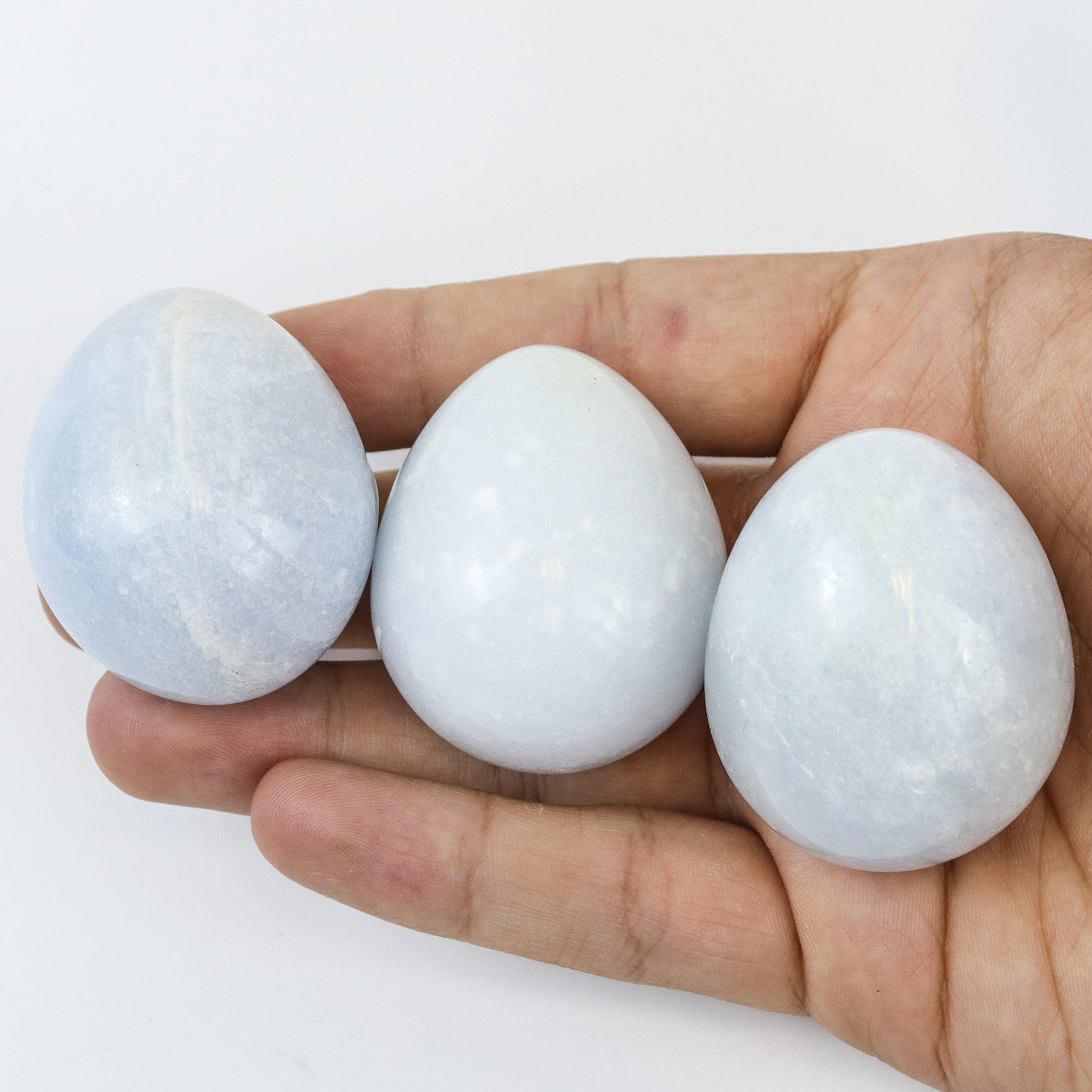 1.5 Inch Blue Calcite Egg $6
