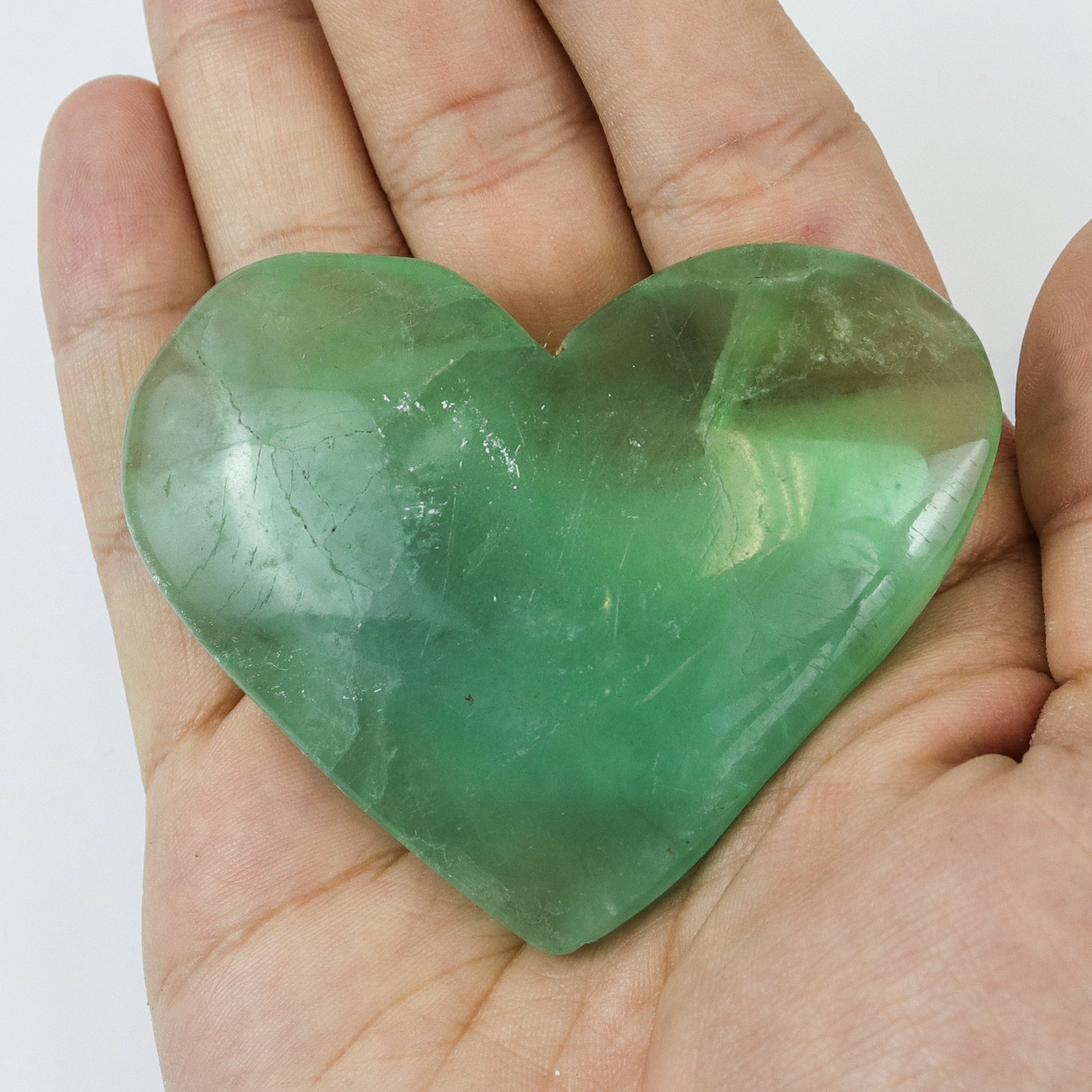 3 Inch Green Fluorite Heart $10