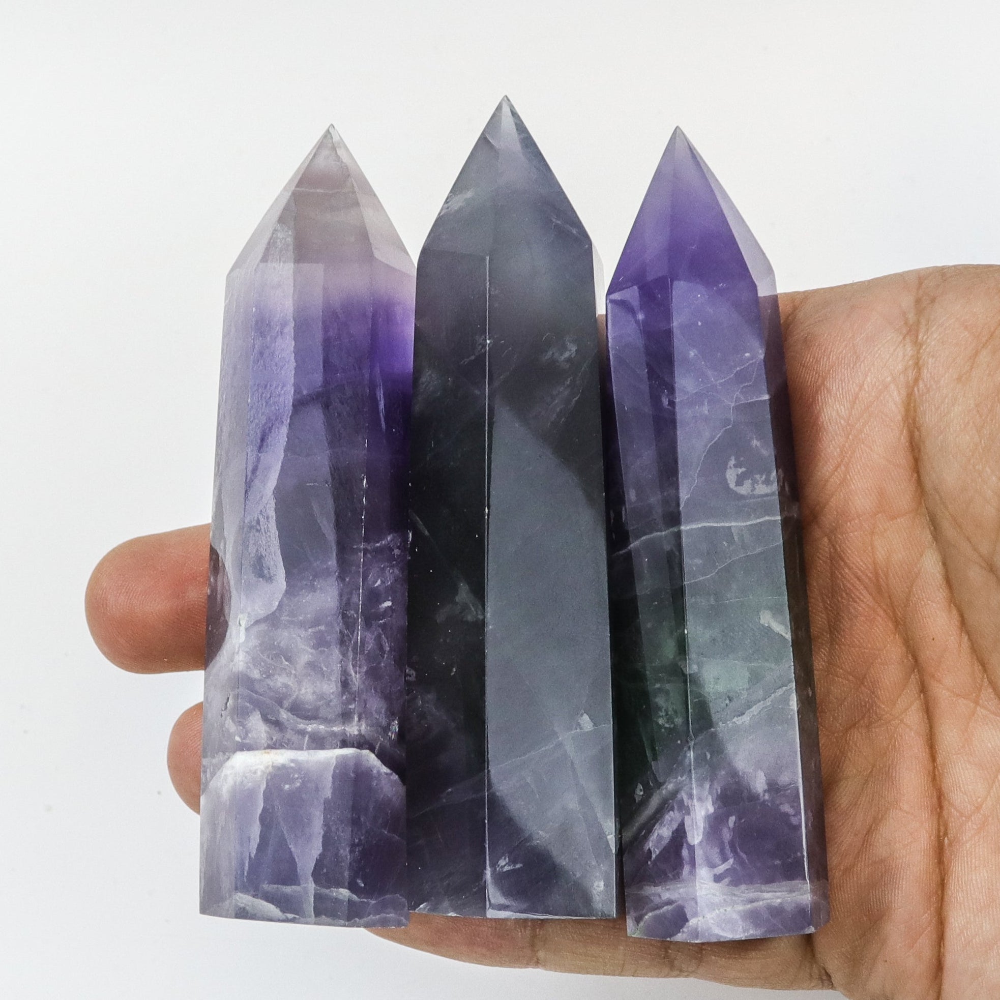 3.5 Inch Indigo Fluorite Tower $7