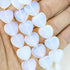 15mm Opalite Glass Flat Heart Bead Half Strand $7.50
