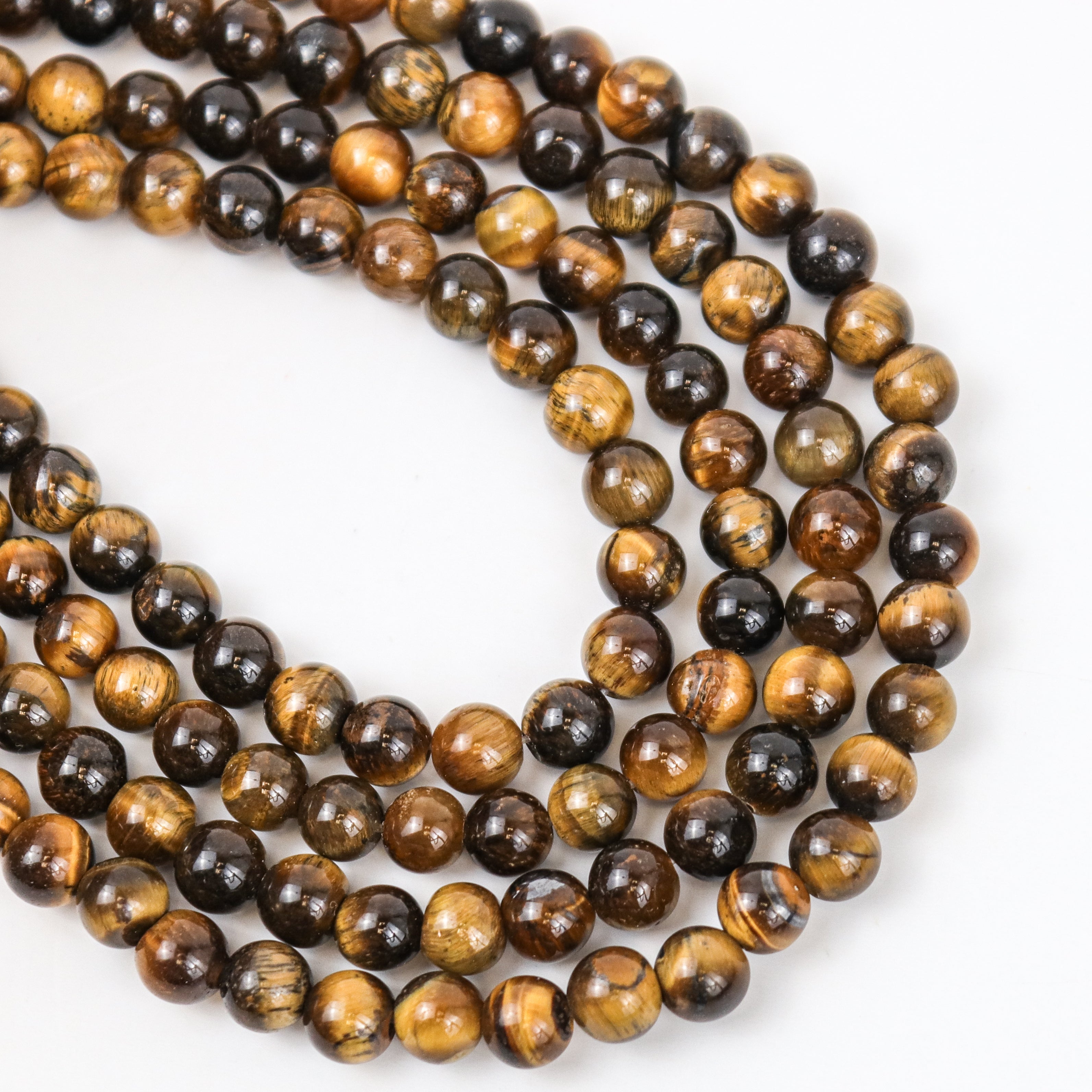 6mm Tiger's Eye Bead Strand $6