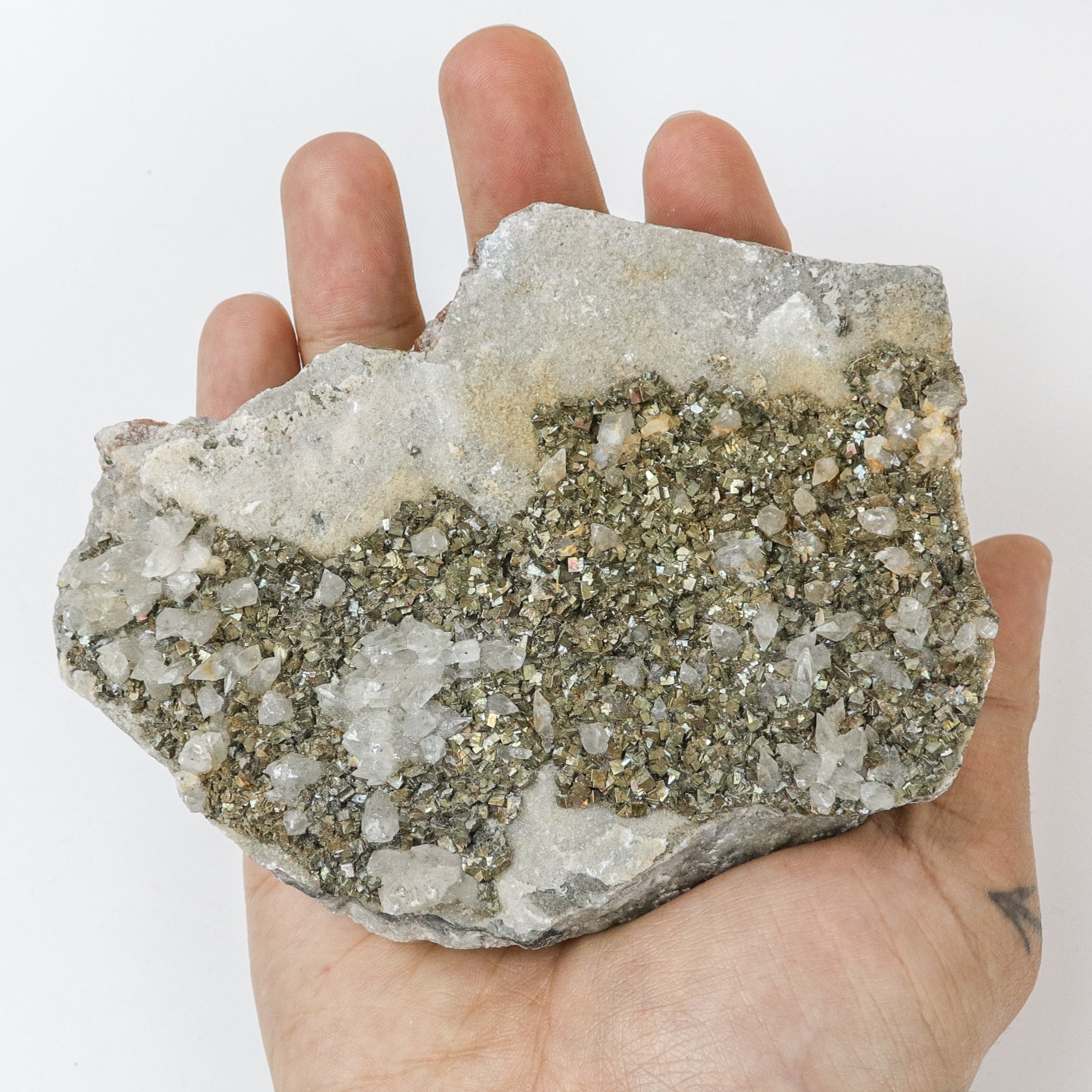 4 Inch Quartz and Pyrite Specimen $31