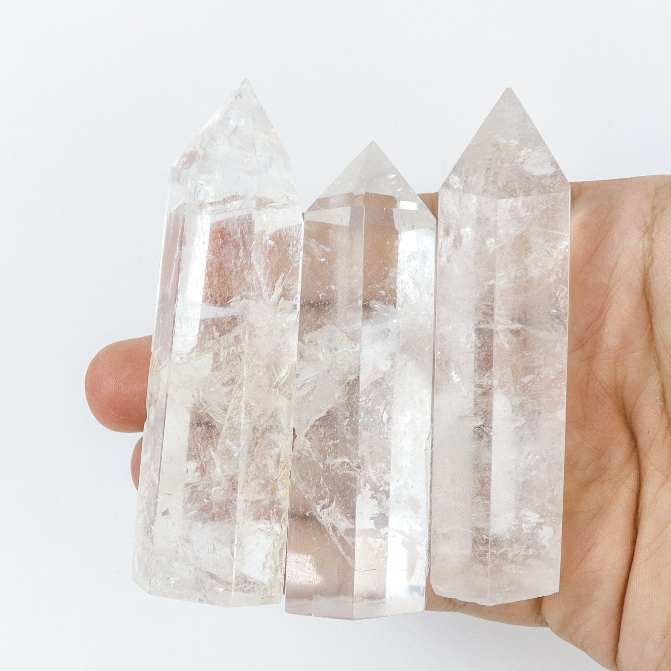 3-3.5 Inch Clear Quartz Tower $7