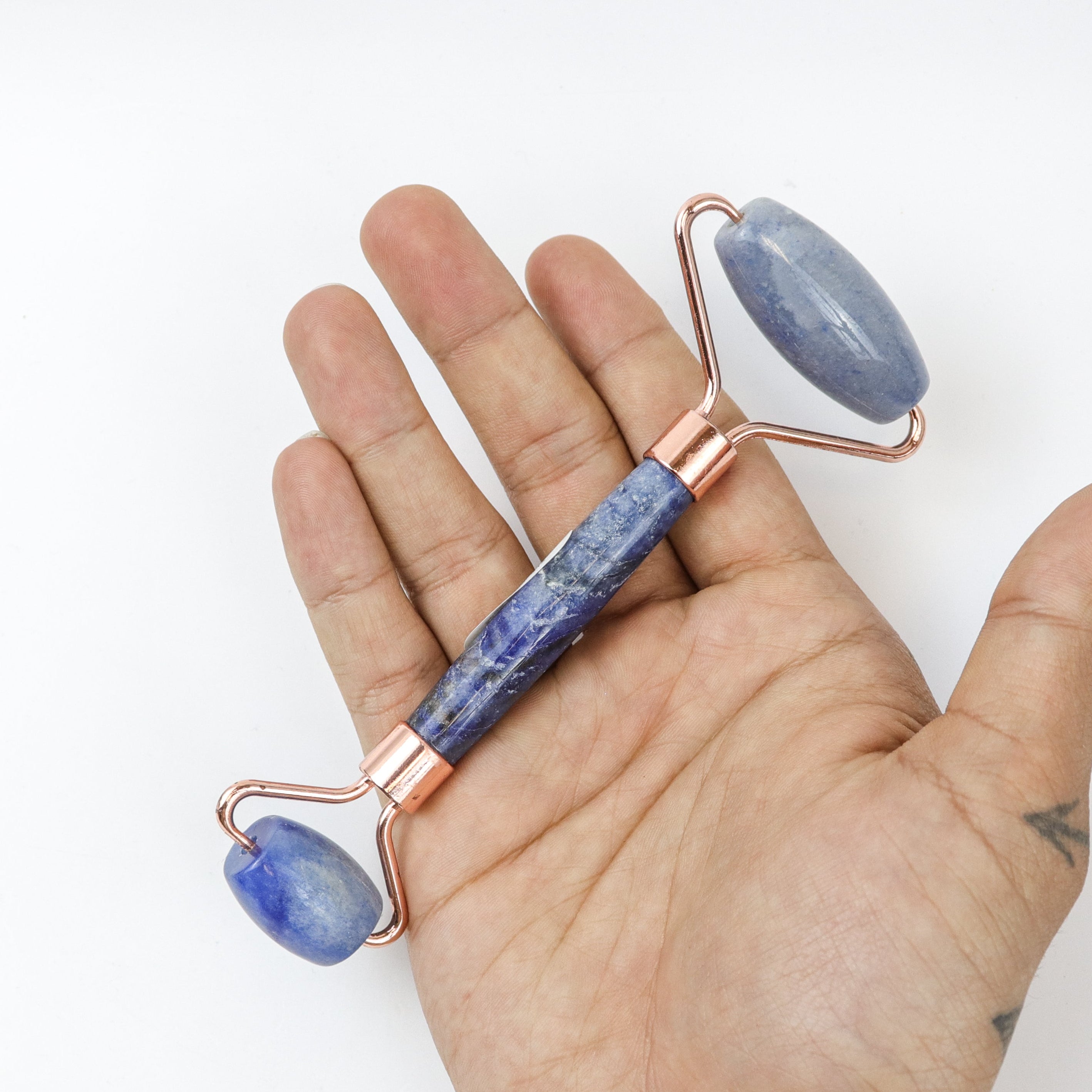 6 Inch Blue Aventurine Facial Massage Roller $12