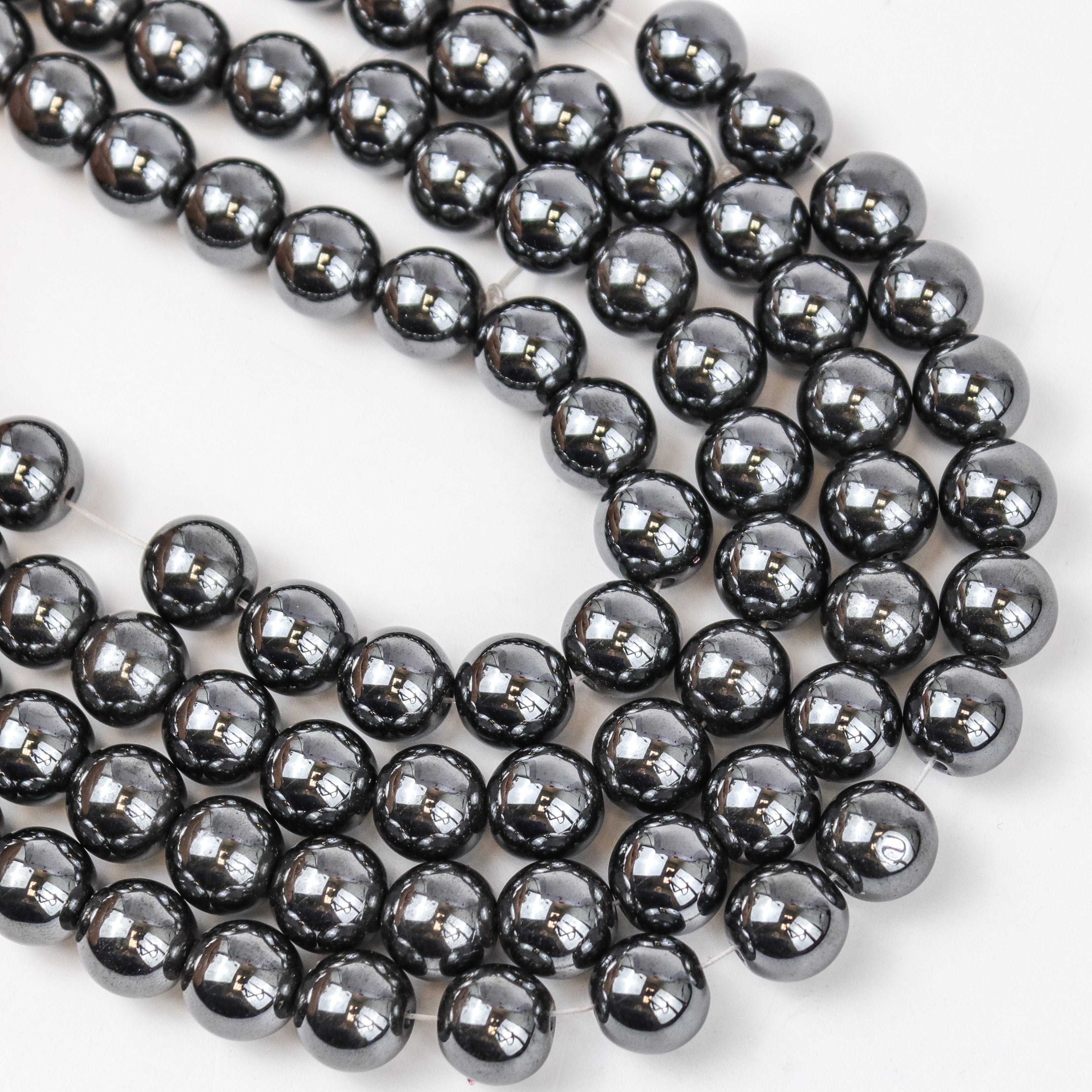 10mm Hematite Bead Strand $4