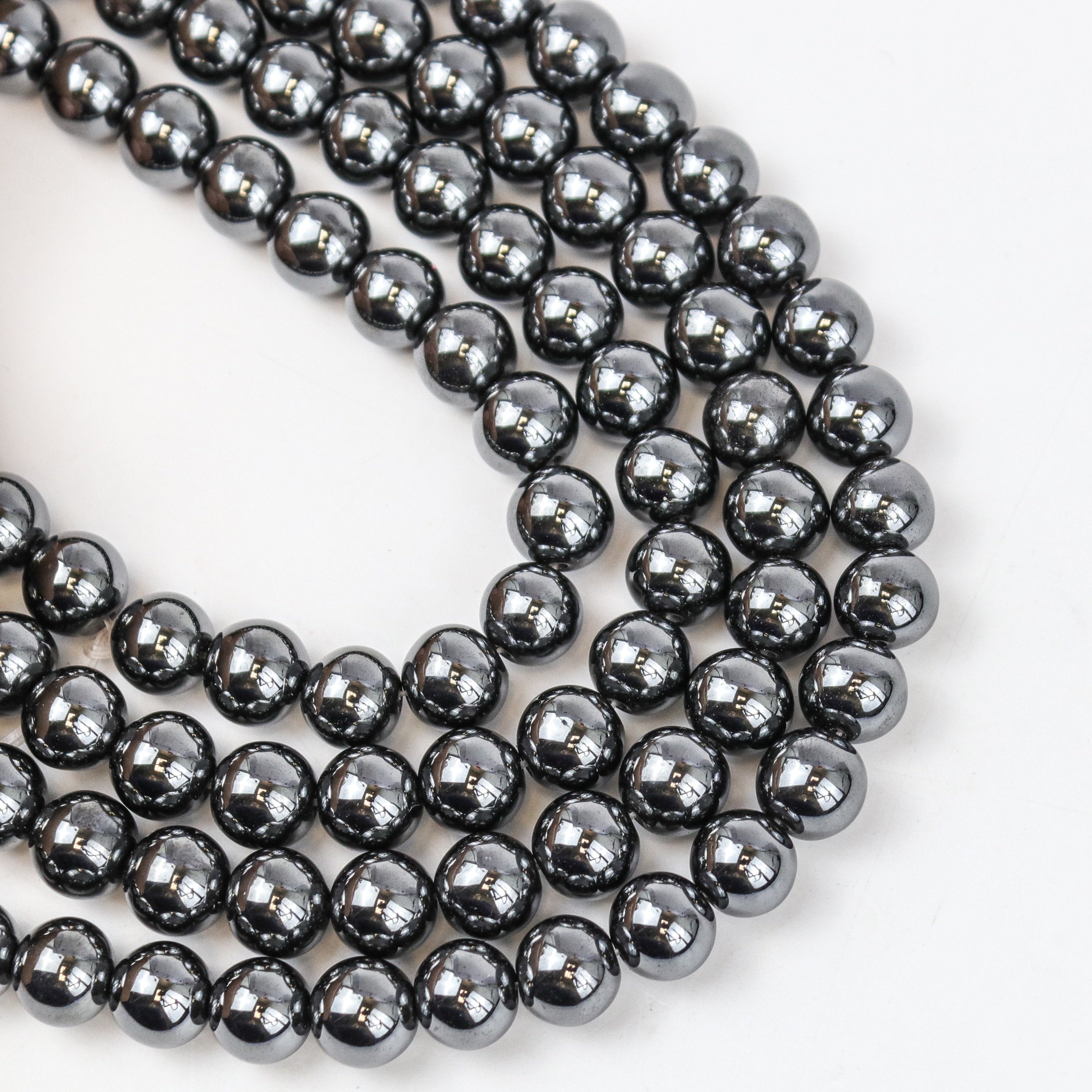 8mm Hematite Bead Strand $3.50