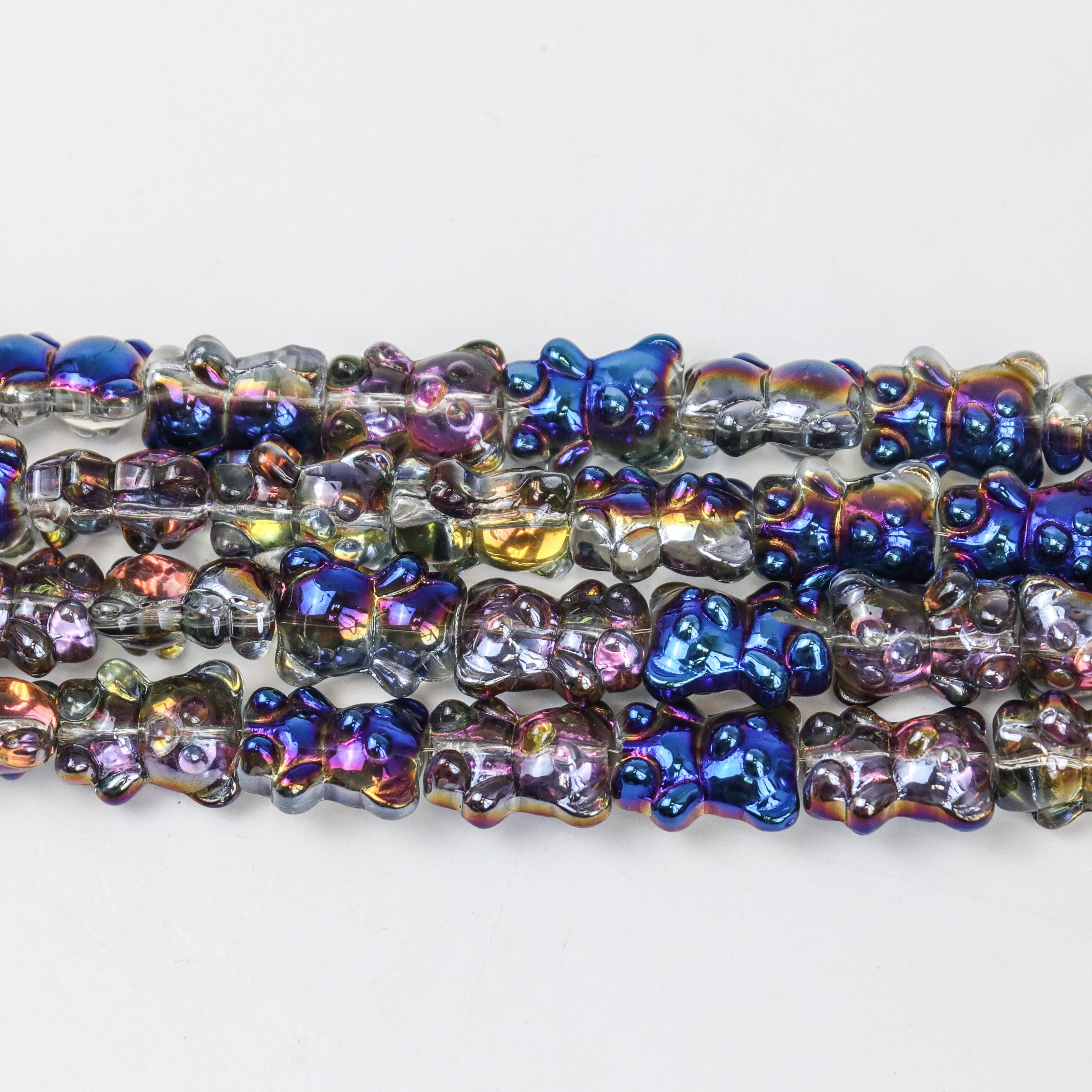 15x12mm Glass Bear Bead Half Strand $2.50