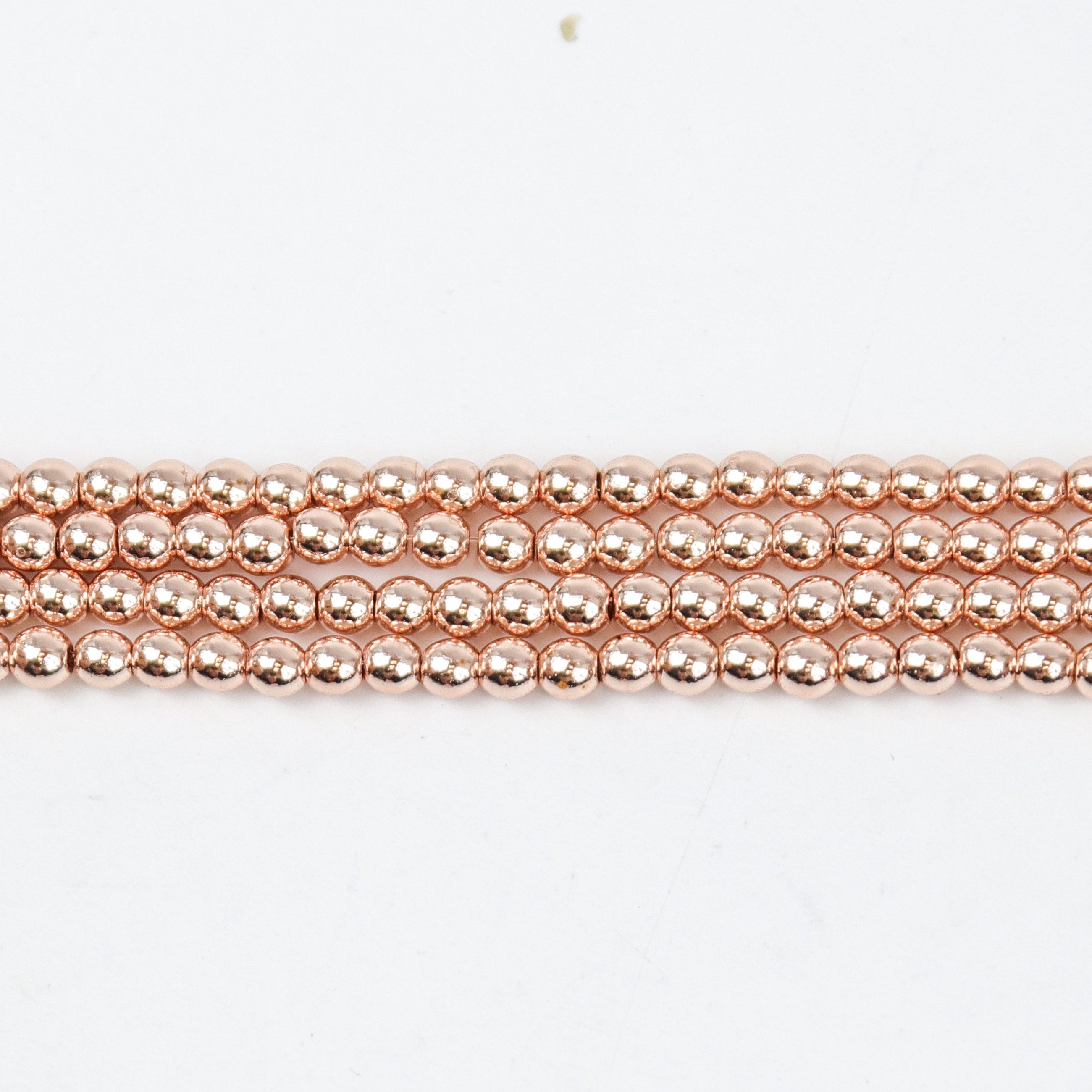 3mm Rose Gold Hematite Bead Strand $3