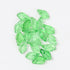 12x7mm Green Glass Leaf 20-Bead Pack $3.00