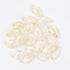 12x7mm Light Yellow Glass Leaf 20-Bead Pack $3.00