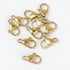 15mm Gold Stainless Steel Lobster Clasp Pack (10 Clasps) $4.50