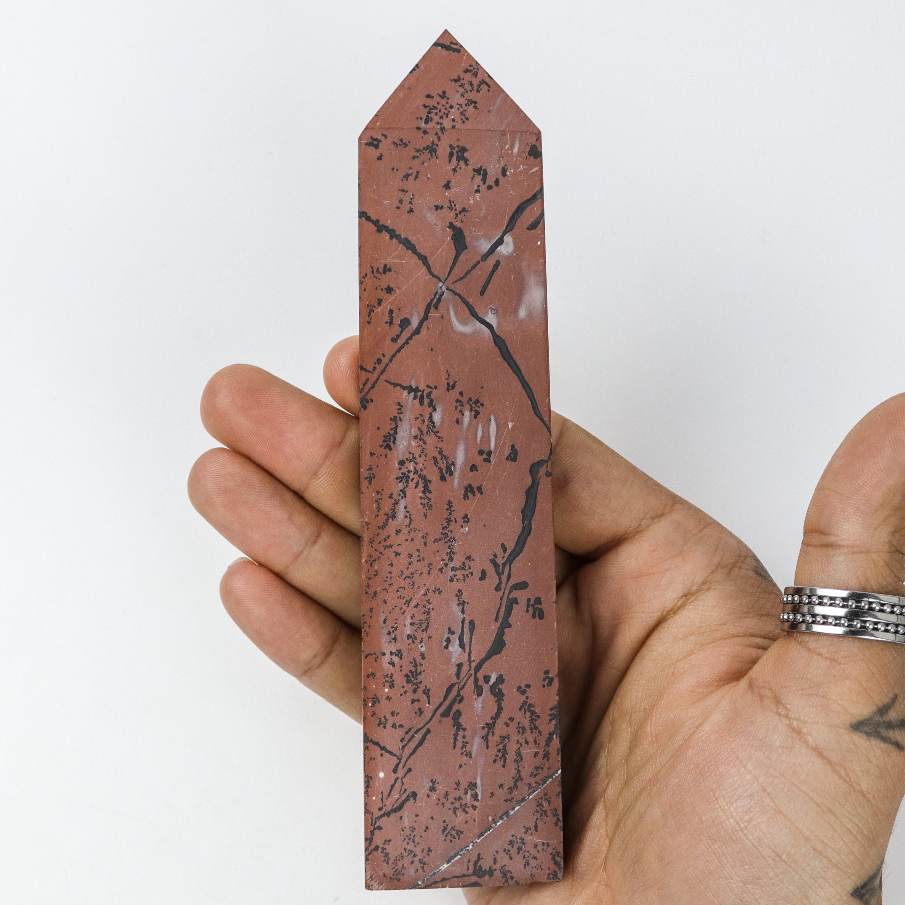 6.25 Inch Landscape Jasper Tower $22
