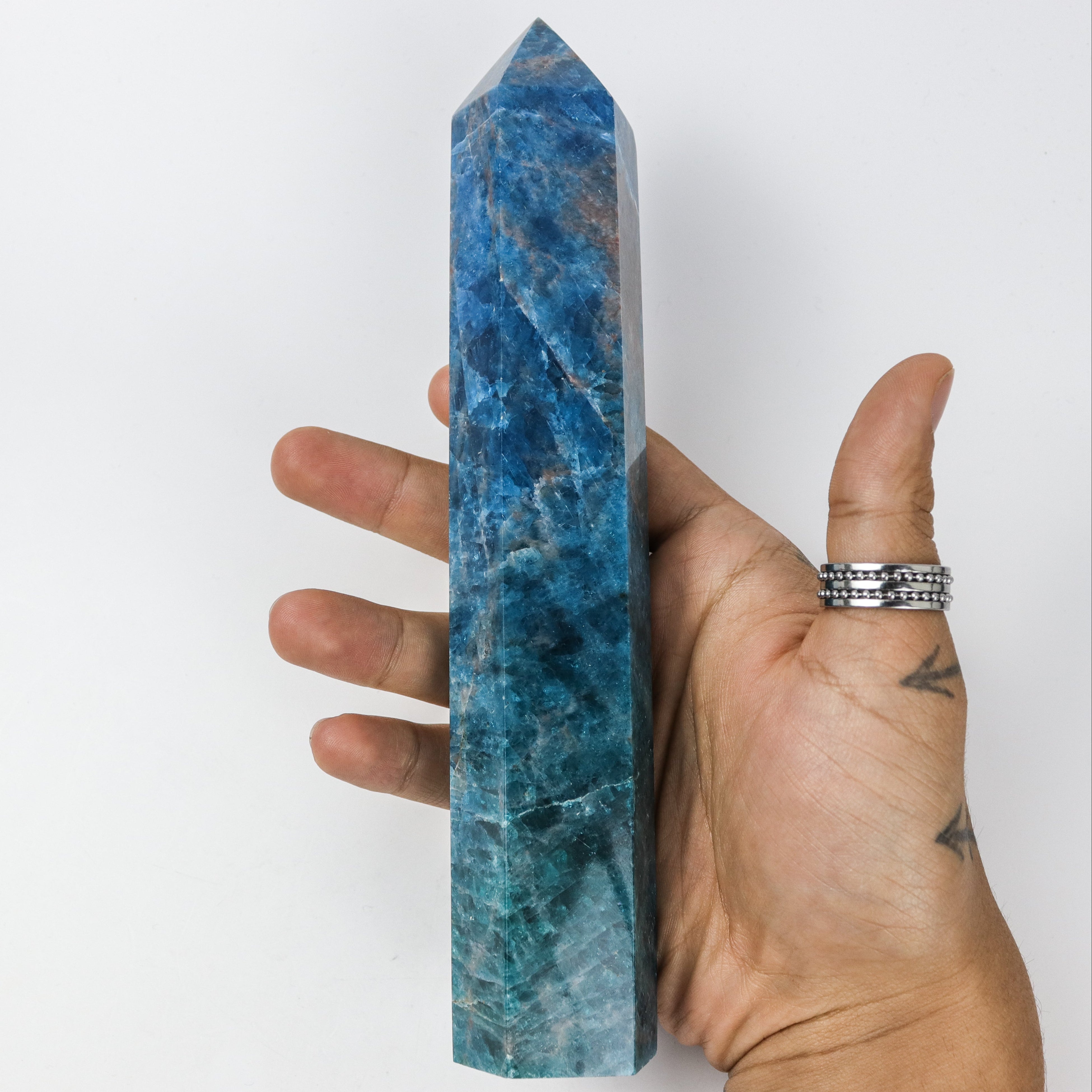 8.5 Inch Blue Apatite Tower $104