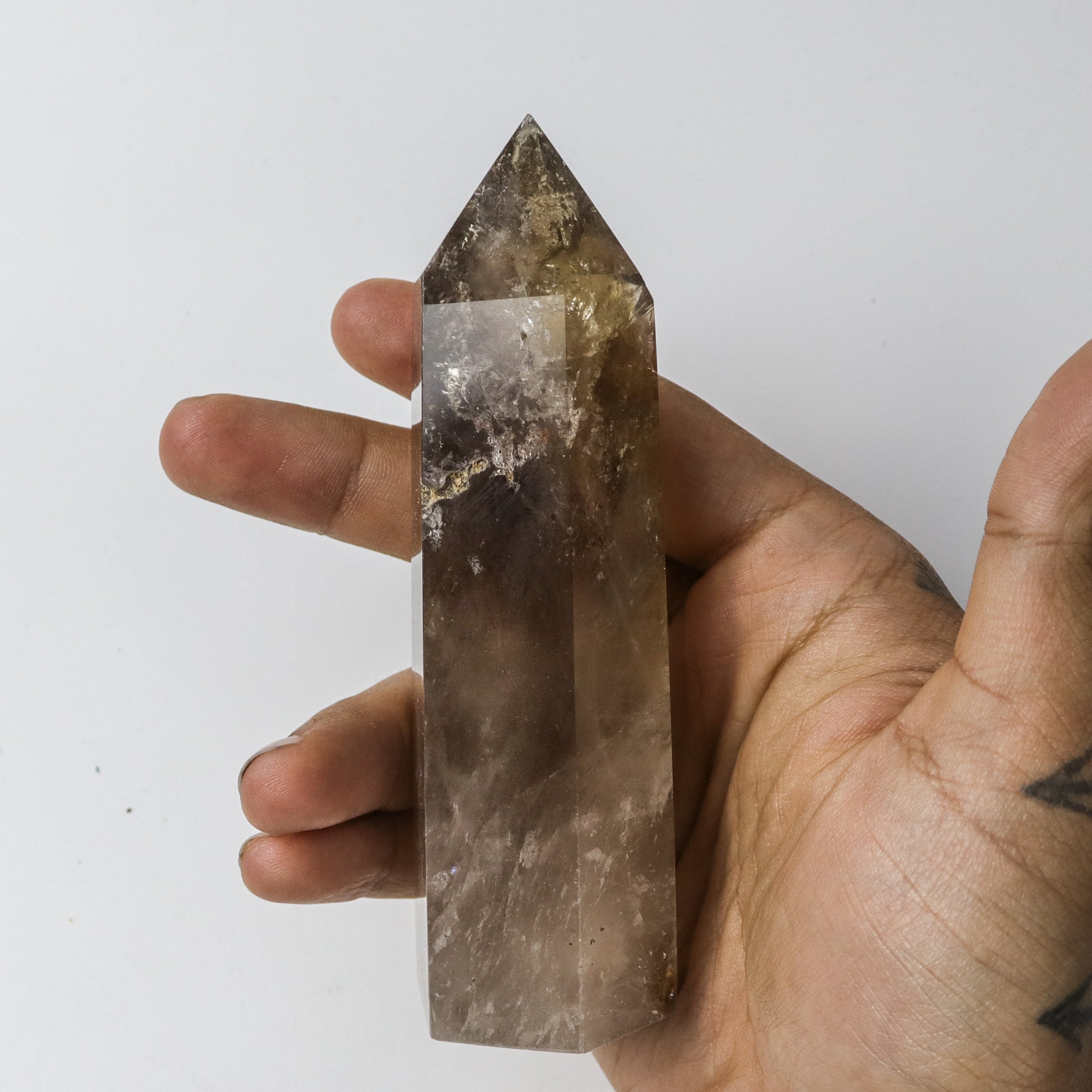 5 Inch Smokey Quartz Tower $20