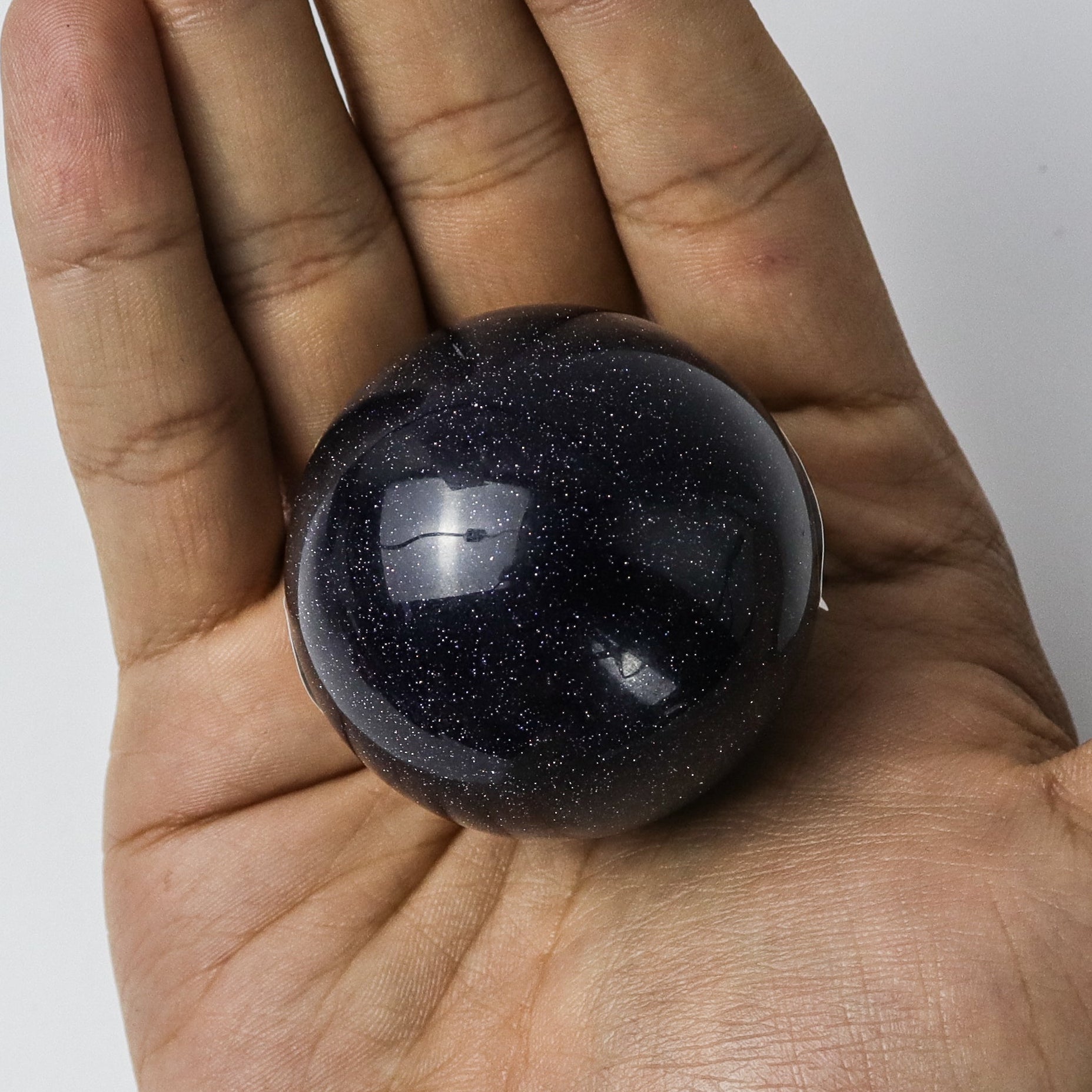 1.25 Inch Navy Goldstone Sphere $9