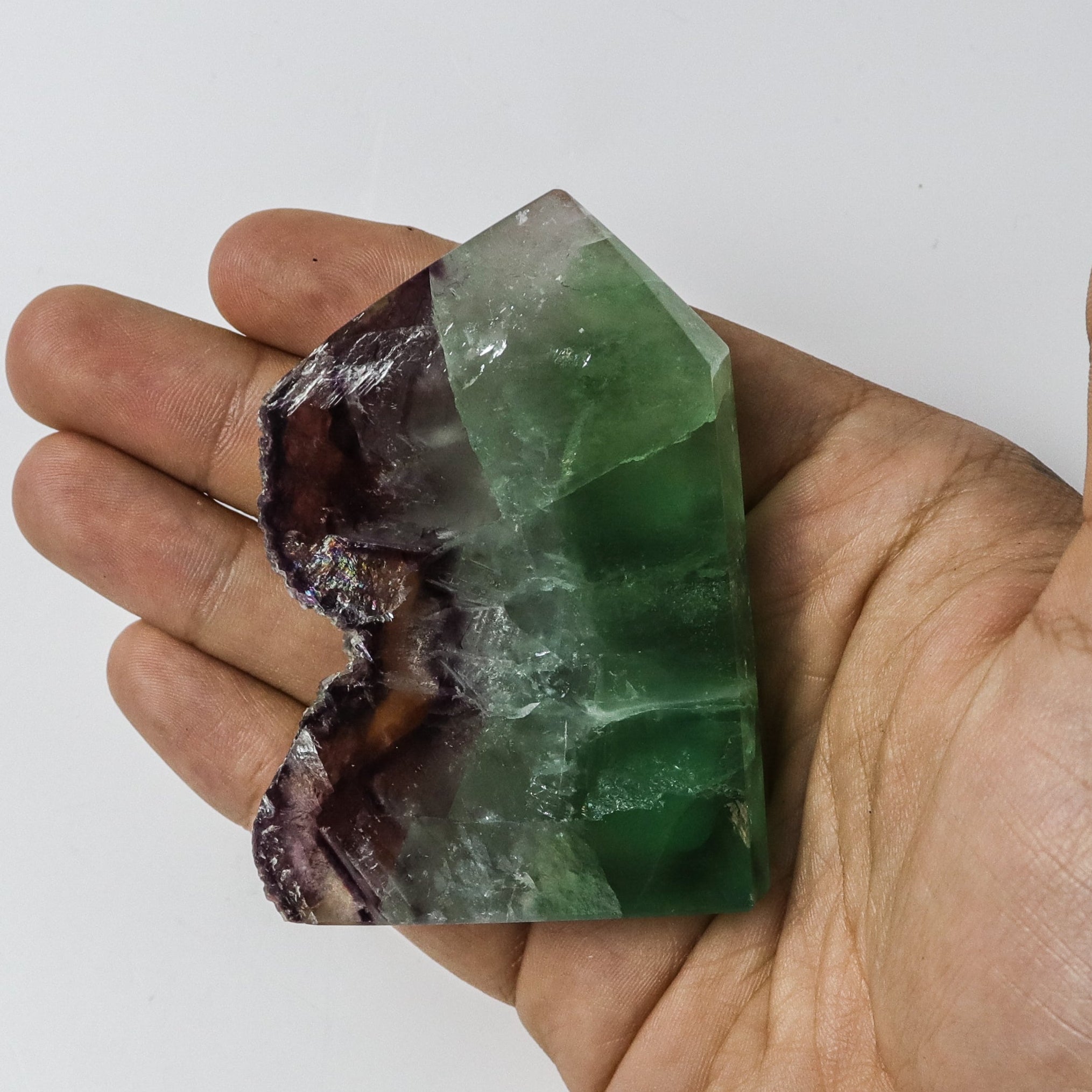 3 Inch Raw Edge Fluorite Tower $21