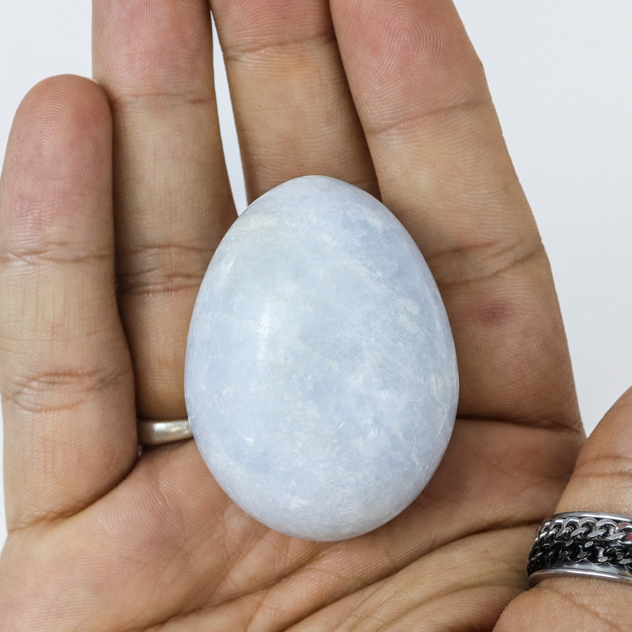 1.5 Inch Blue Calcite Egg $6