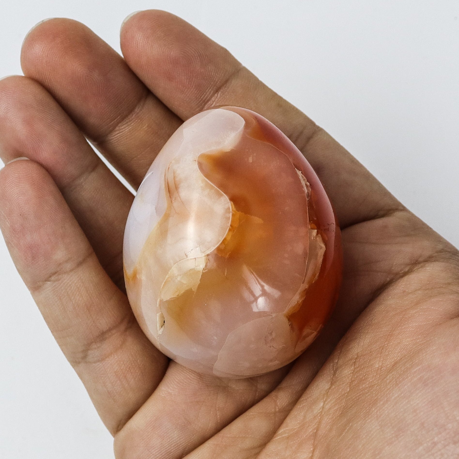 2 Inch Carnelian Egg $9
