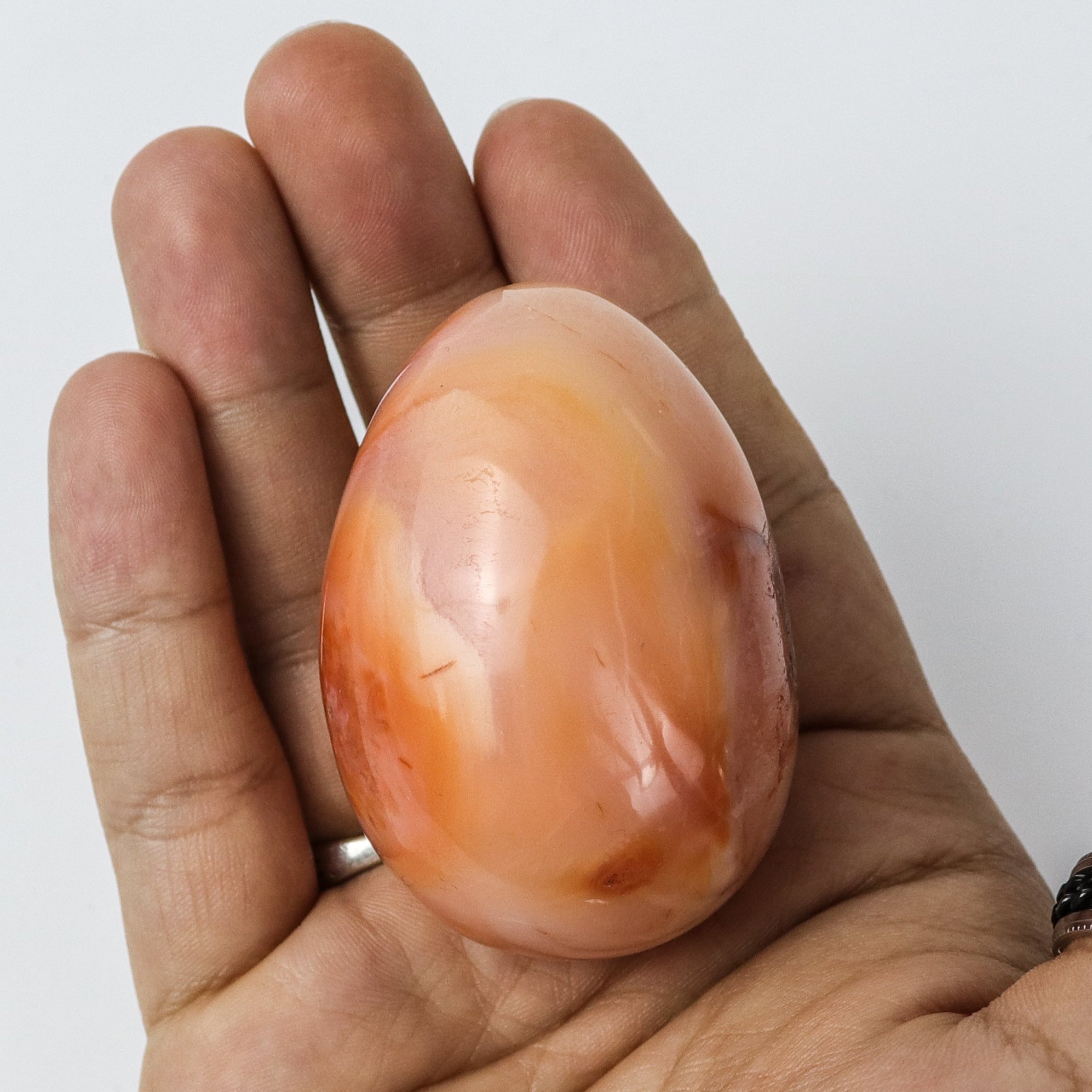 2 Inch Carnelian Egg $9