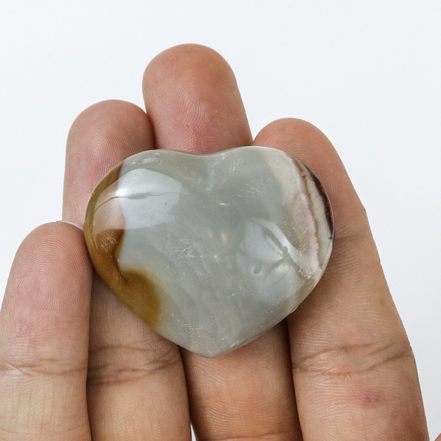 1.5 Inch Polychrome Jasper Heart $4