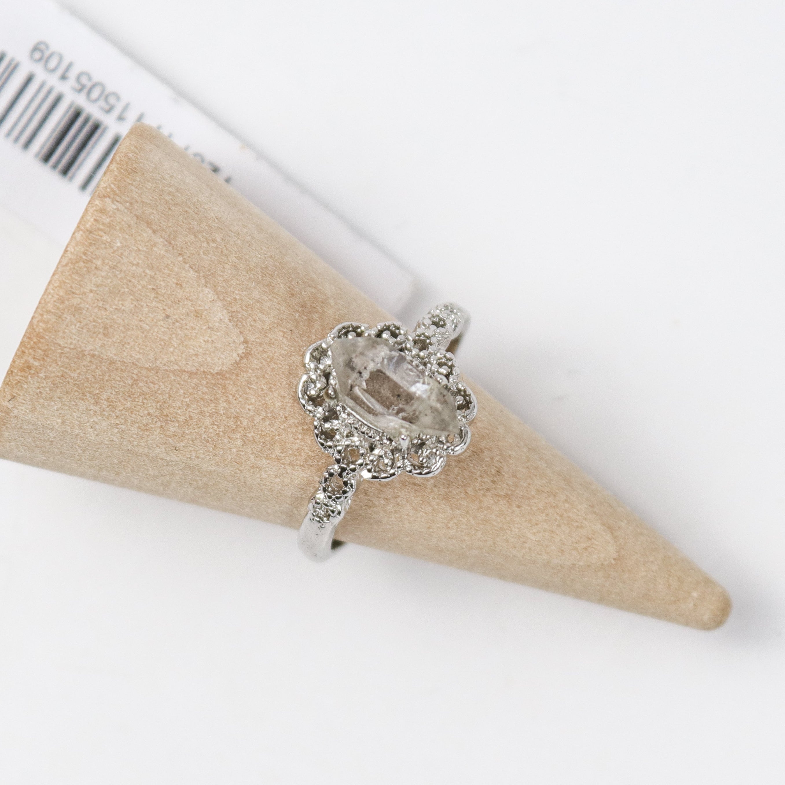 Herkimer Diamond Adjustable Ring C6