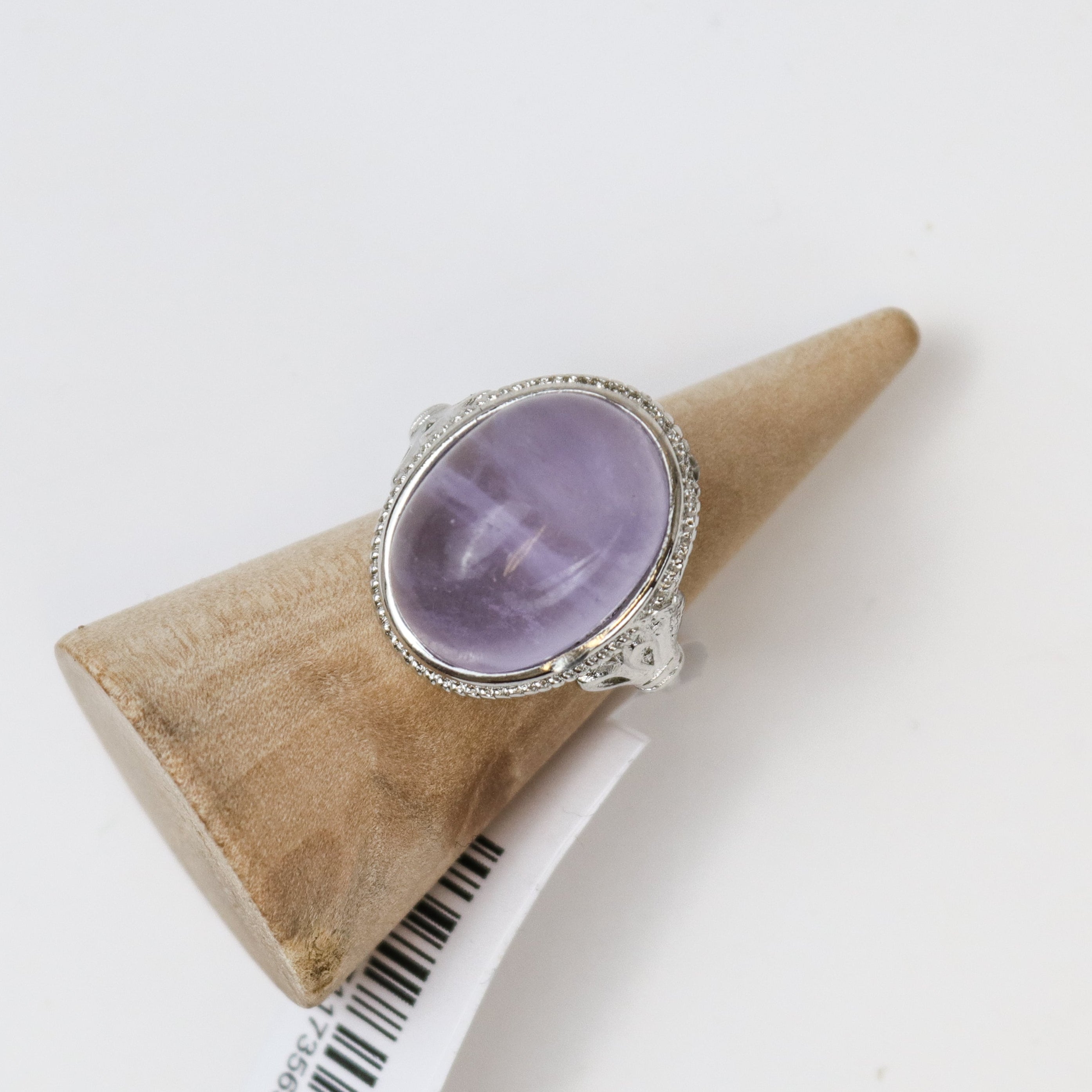 Purple Fluorite Adjustable Ring D6