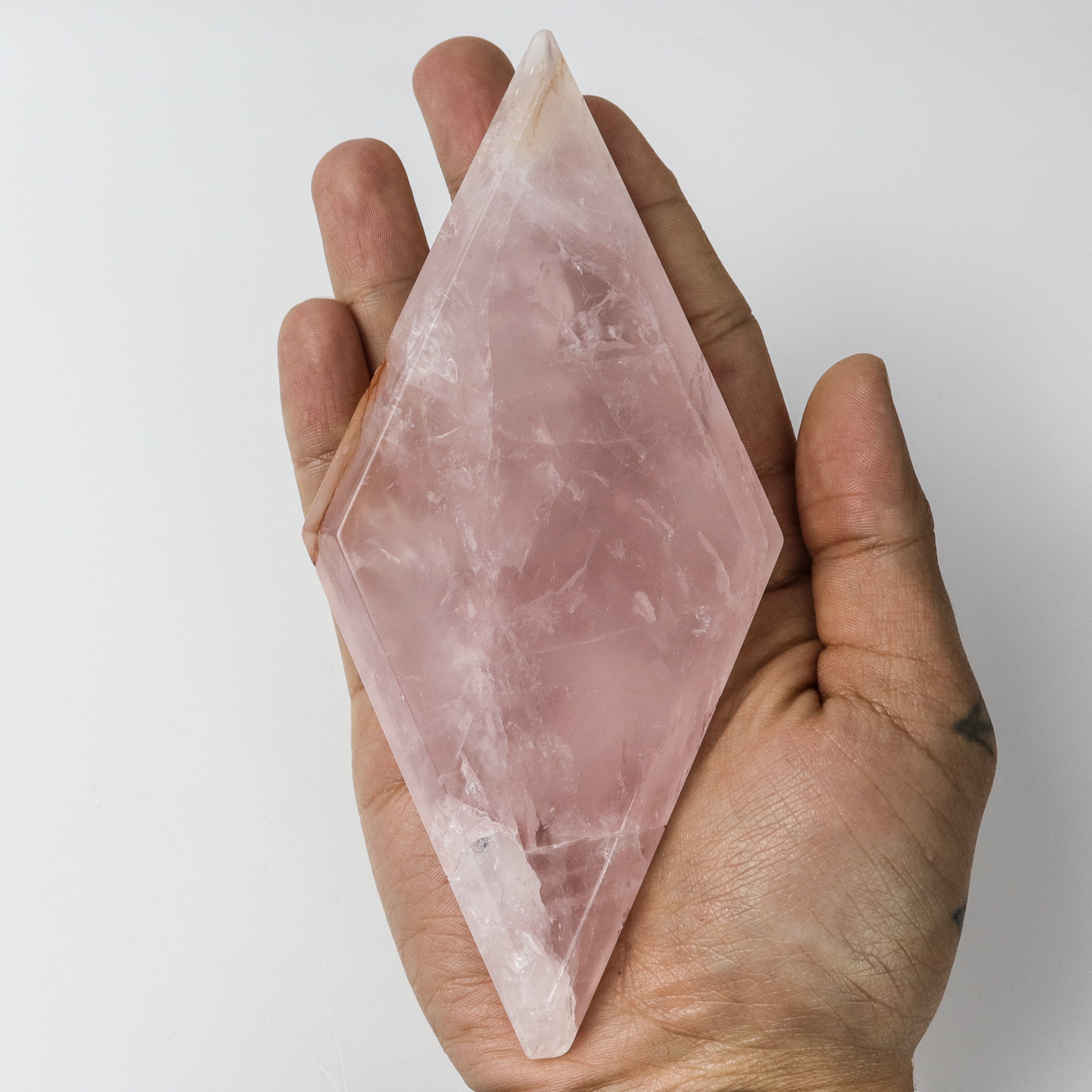 6-6.5 Inch Rose Quartz Diamond $24