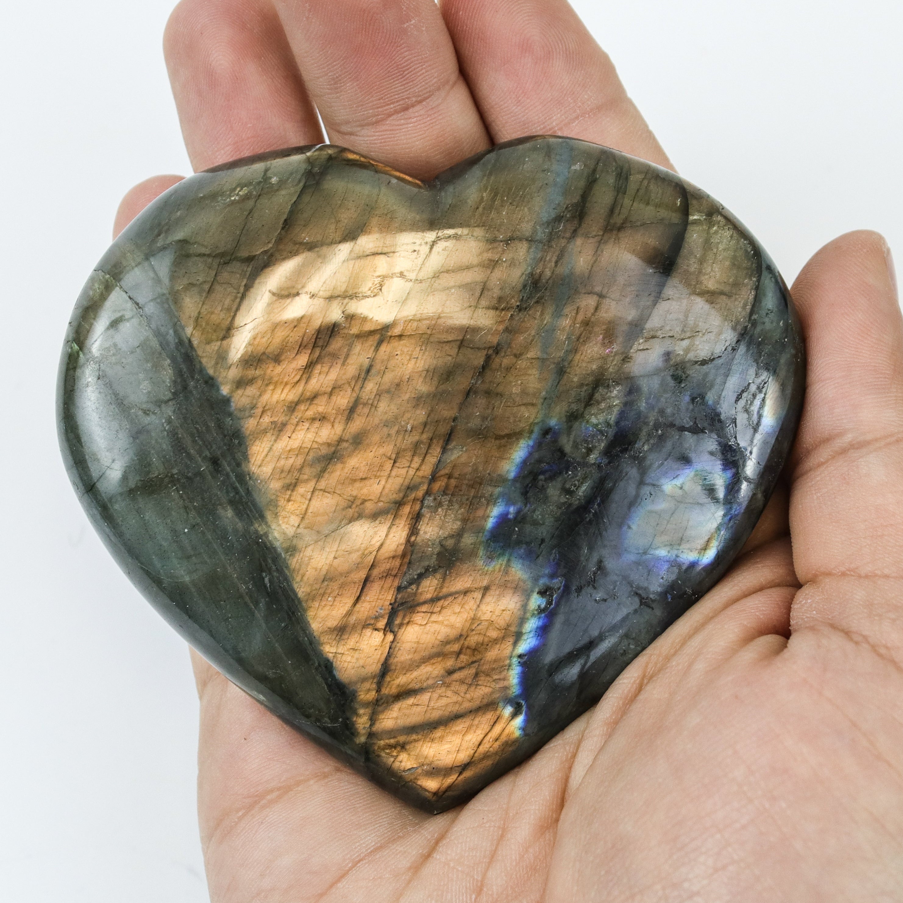 3.25 Inch Labradorite Heart $32