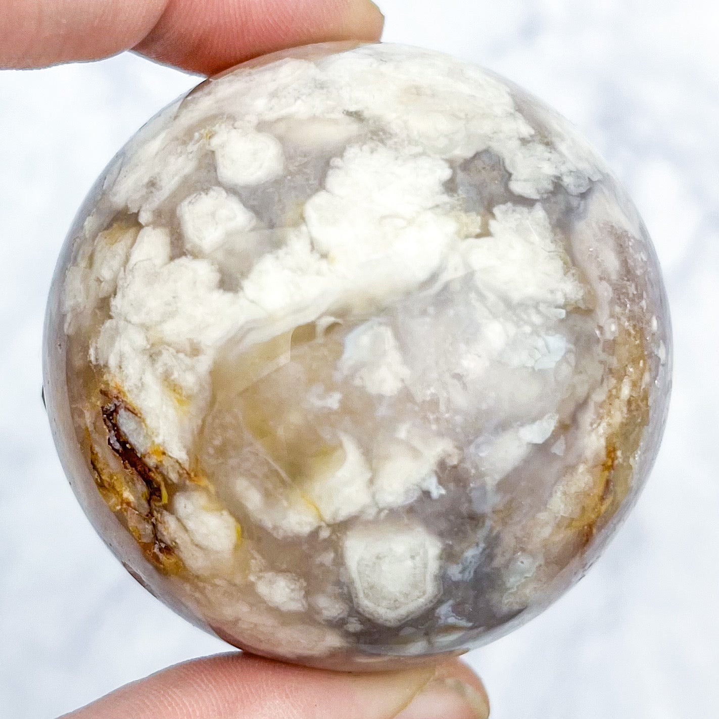 1.75 Inch Pink Amethyst/ Flower Agate Sphere C47