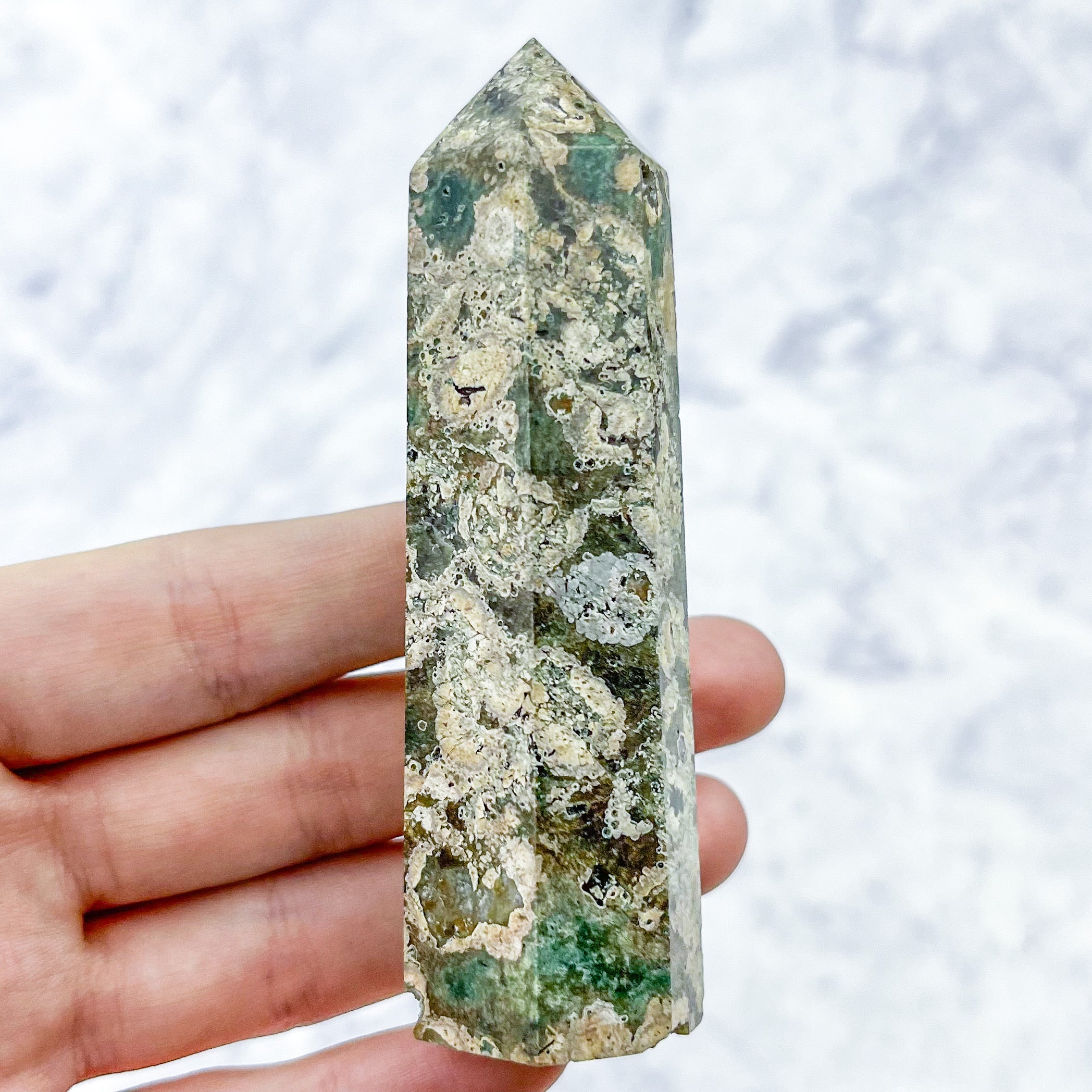 3.5 Inch Russian Flower Jasper Tower B13
