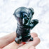 2.25 Inch Obsidian Puppy Carving L32