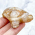 2 Inch Flower Agate Turtle Carving A38