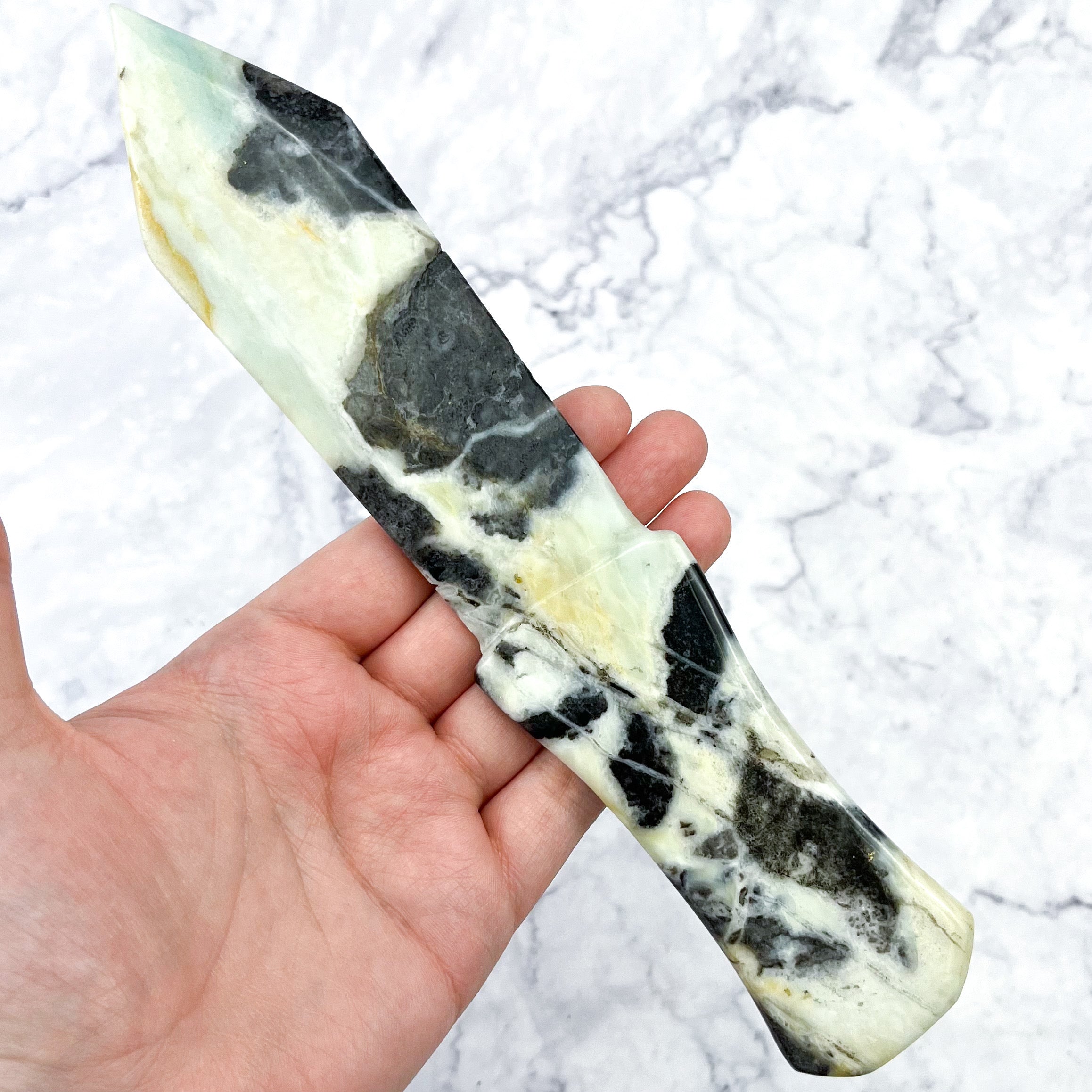9 Inch Amazonite Knife Carving N67