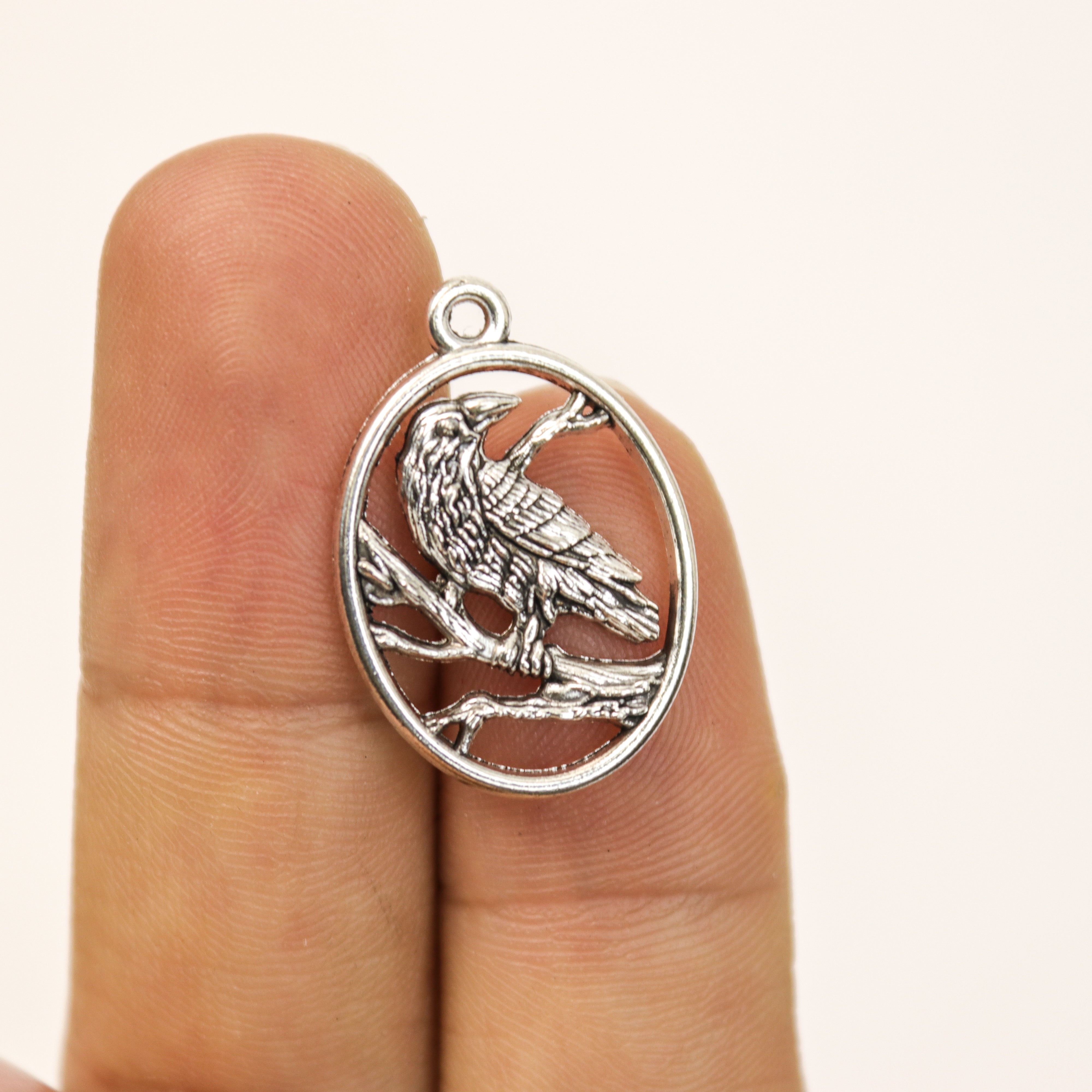 $1.50 Metal Crow Alloy Charm Pack (5 Charms)