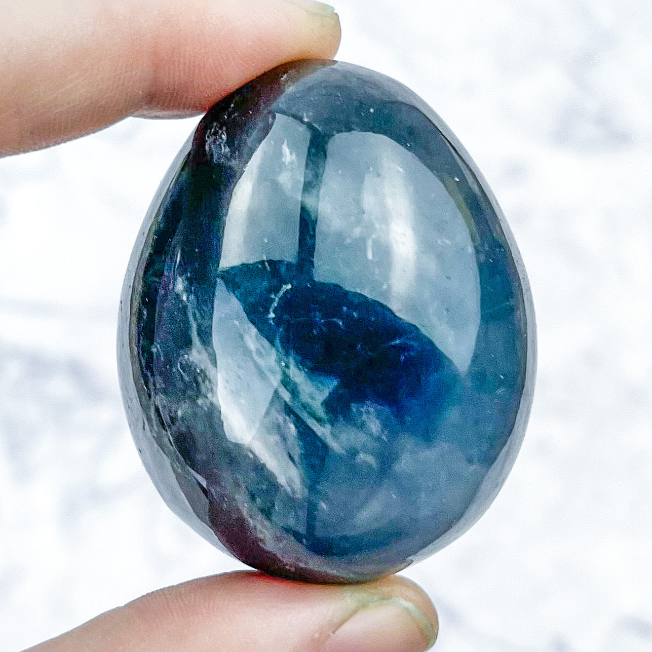 1.75 Inch Blue Fluorite Egg J28