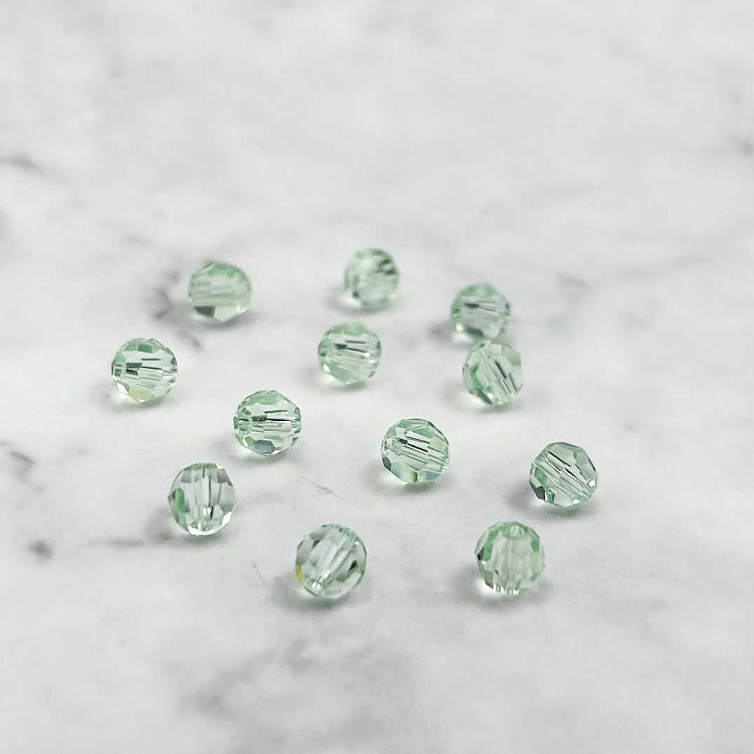 4mm Swarovski Chrysolite Faceted Light Green Bead Pack (12 Beads)