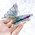2.5 Inch Rainbow Fluorite Butterfly Wings on Stand H54