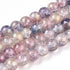 8mm Unicorn Crackle Glass with Gold Powder Bead Strand J6