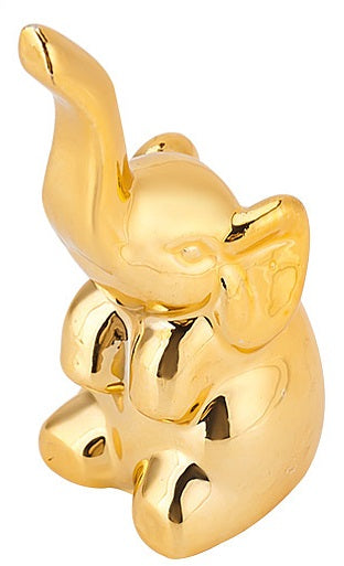 3.5-Inch Gold Porcelain Elephant E8