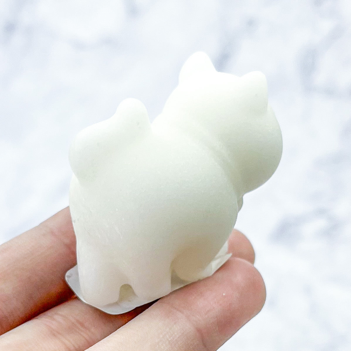 1.75 Inch Dolomite Cat Carving R12